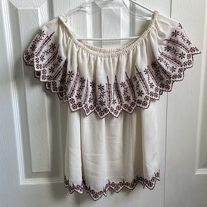 Loose off-shoulder top